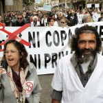 imagen del artículo: Protesta contra los recortes en salud en Barcelona
